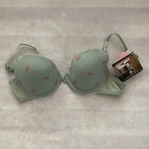 NWT Mint Green Floral Women's Bra
